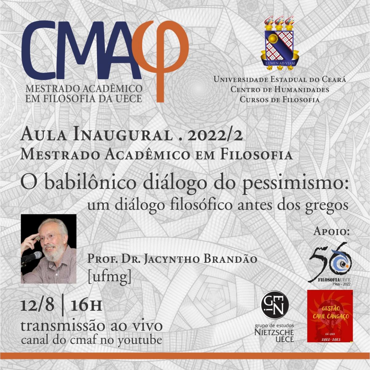 CONFERÊNCIA PROF DR JACYNTHO BRANDÃO